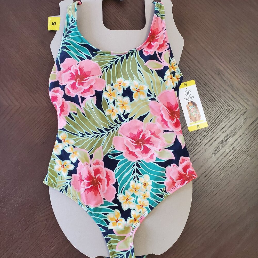 Hurley bathing suit Womem's size small Floral New With Tags
